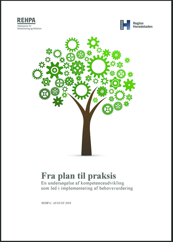 Forside af notatet: Fra plan til praksis. En undersøgelse af kompetenceudvikling som led i implementering af behovsvurdering