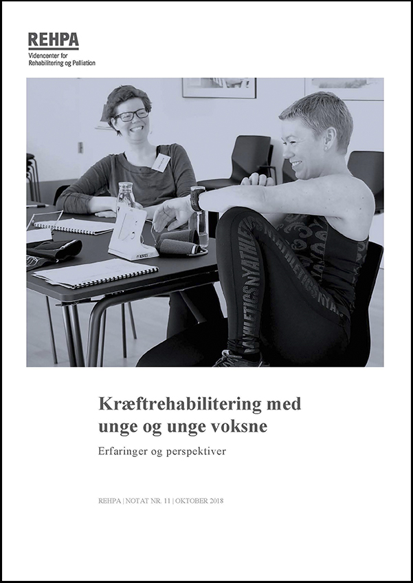 Forside af REHPA-notat nr. 11, 2018 - Kræftrehabilitering med unge og unge voksne