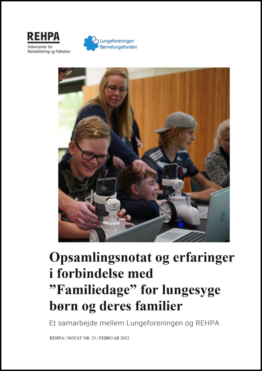 Forside af REHPA-notatet om familiedage