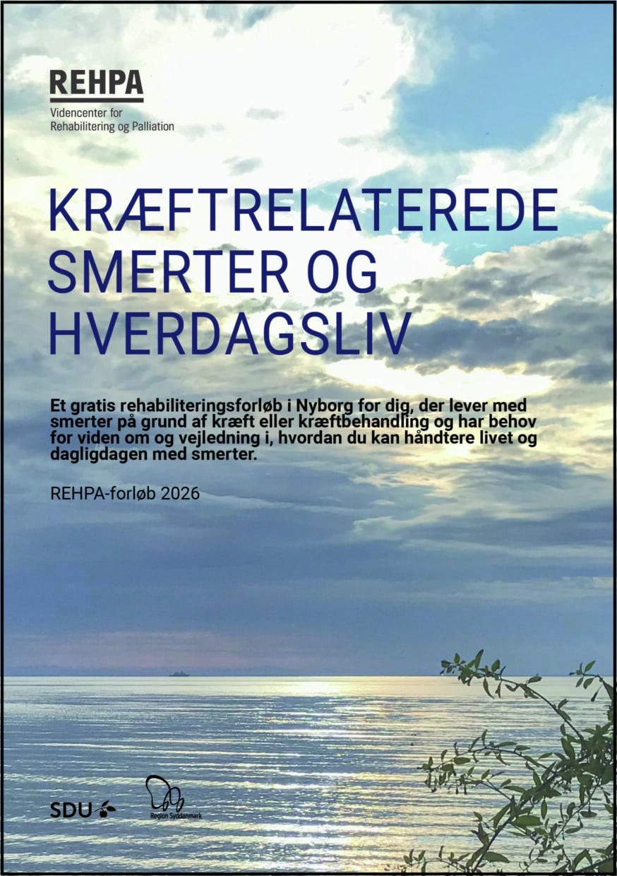Forside af pjecen Kræftrelaterede smerter og hverdagsliv 2026